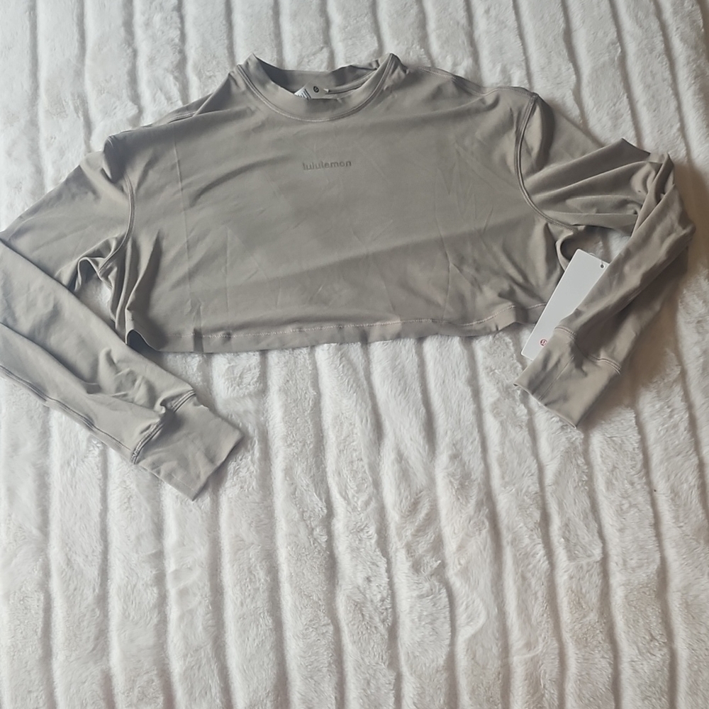 NWT Jersey Training Super Crop Long Sleeve